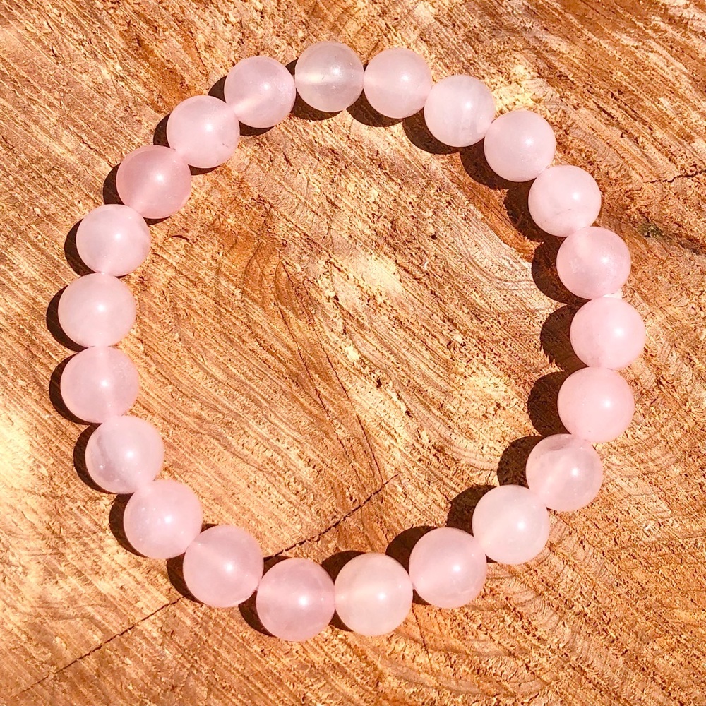 Rose Quartz Beaded Stretchy Bracelet